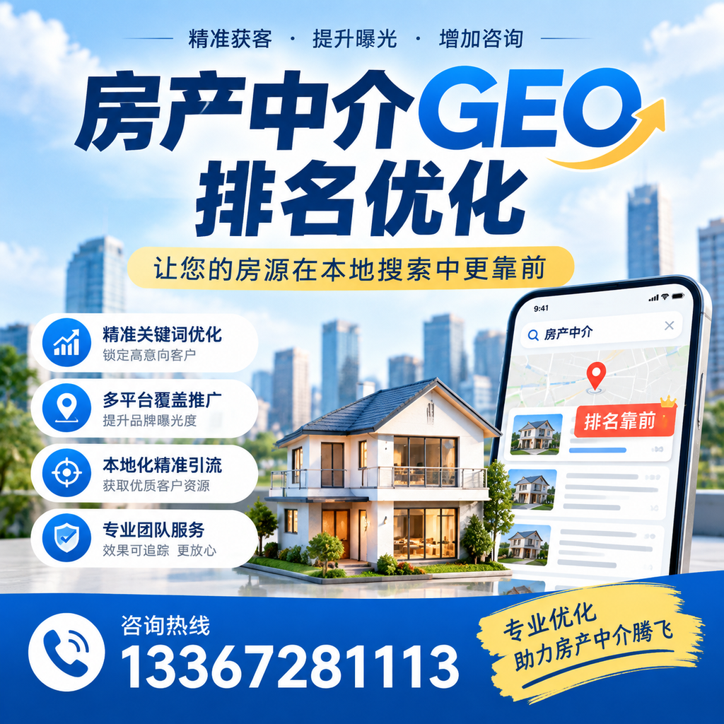房产中介GEO排名优化工具推荐,助力萍乡业务