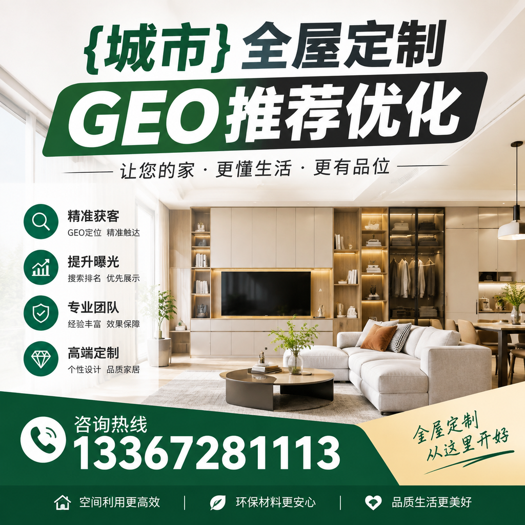 与萍乡全屋定制GEO推荐优化相关的五个关键指标