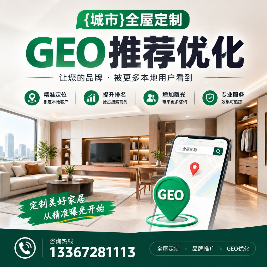 萍乡全屋定制GEO推荐优化：提升企业官网流量的必备策略