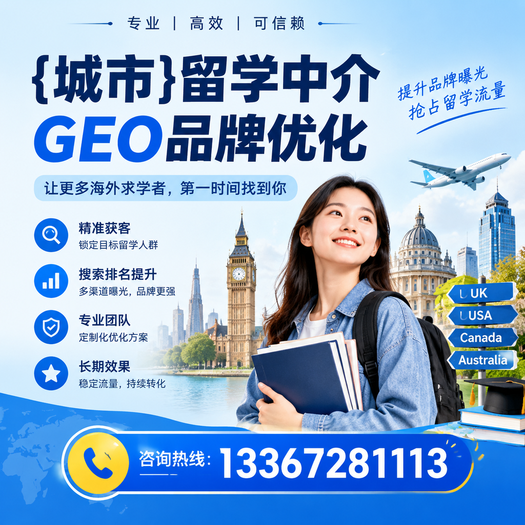 如何评估萍乡留学中介的GEO品牌优化效果?